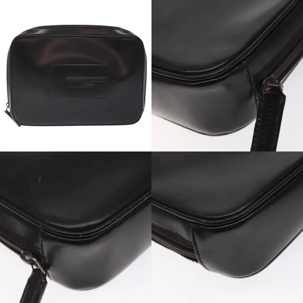 GUCCI Clutch Bag Leather Black Silver 018 0040 Auth ep9261 - Picture 14 of 14